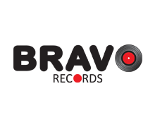 Bravo Records Logo black and red colors